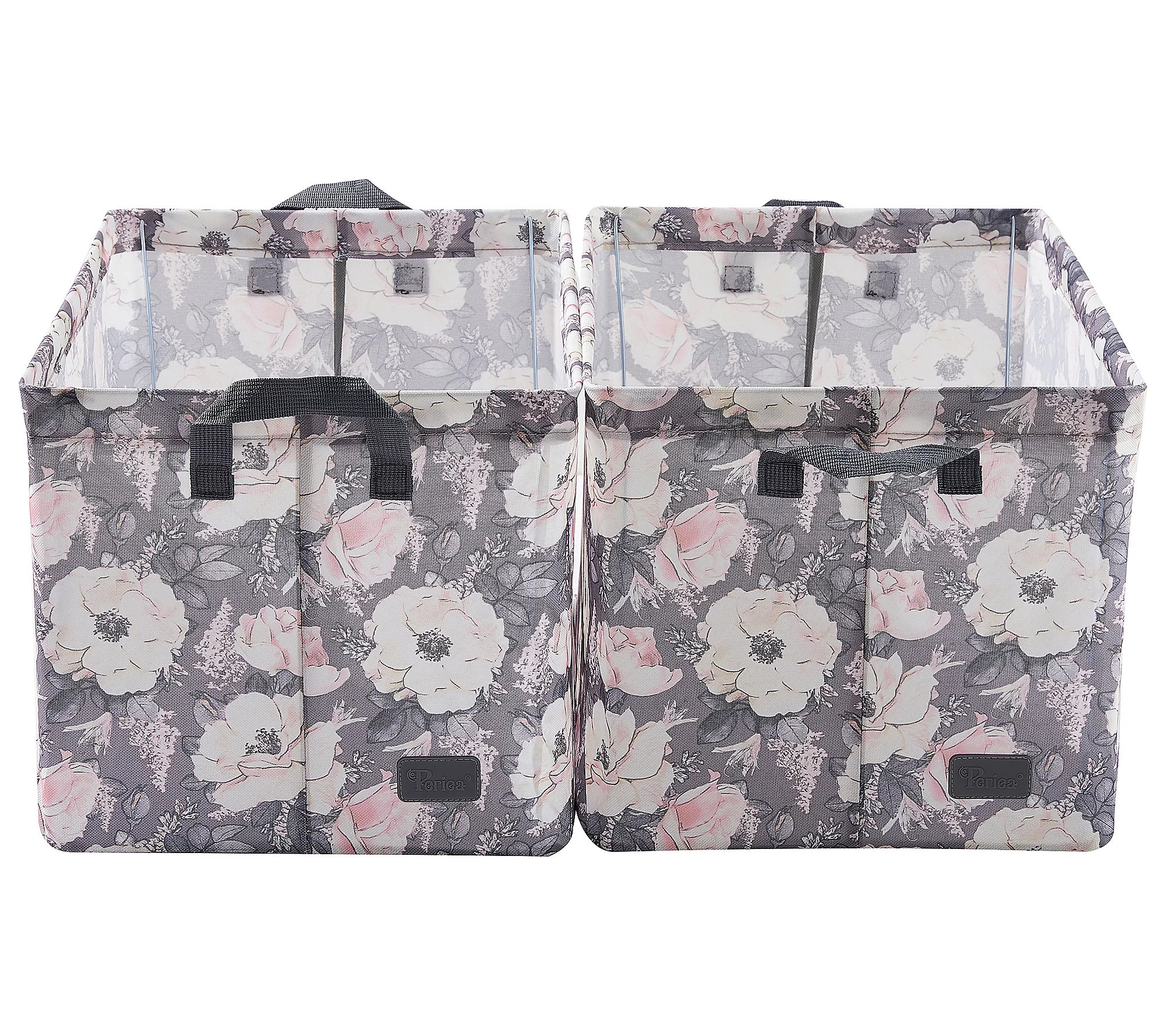 Periea Set of 2 Large 18"" x 13"" Collapsible Baskets | QVC