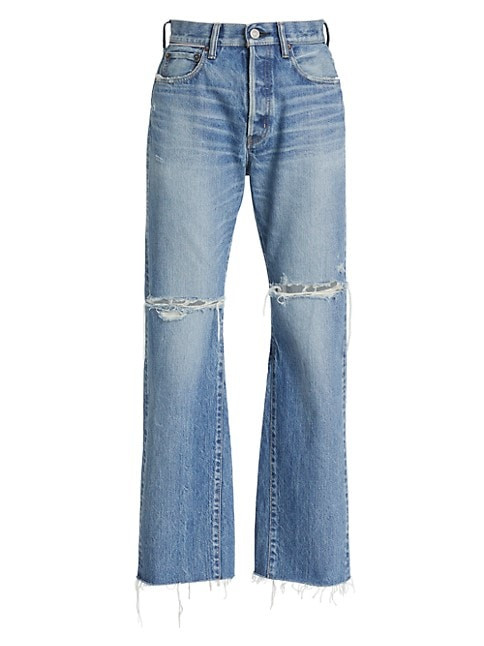 Clifton Distressed Wide-Leg Jeans | Saks Fifth Avenue
