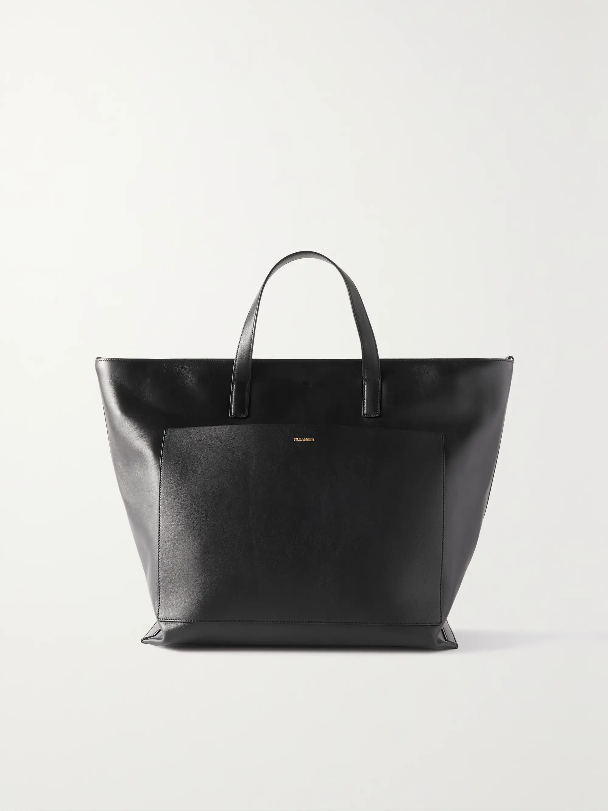 Black Medium leather tote | JIL SANDER | NET-A-PORTER | NET-A-PORTER (US)