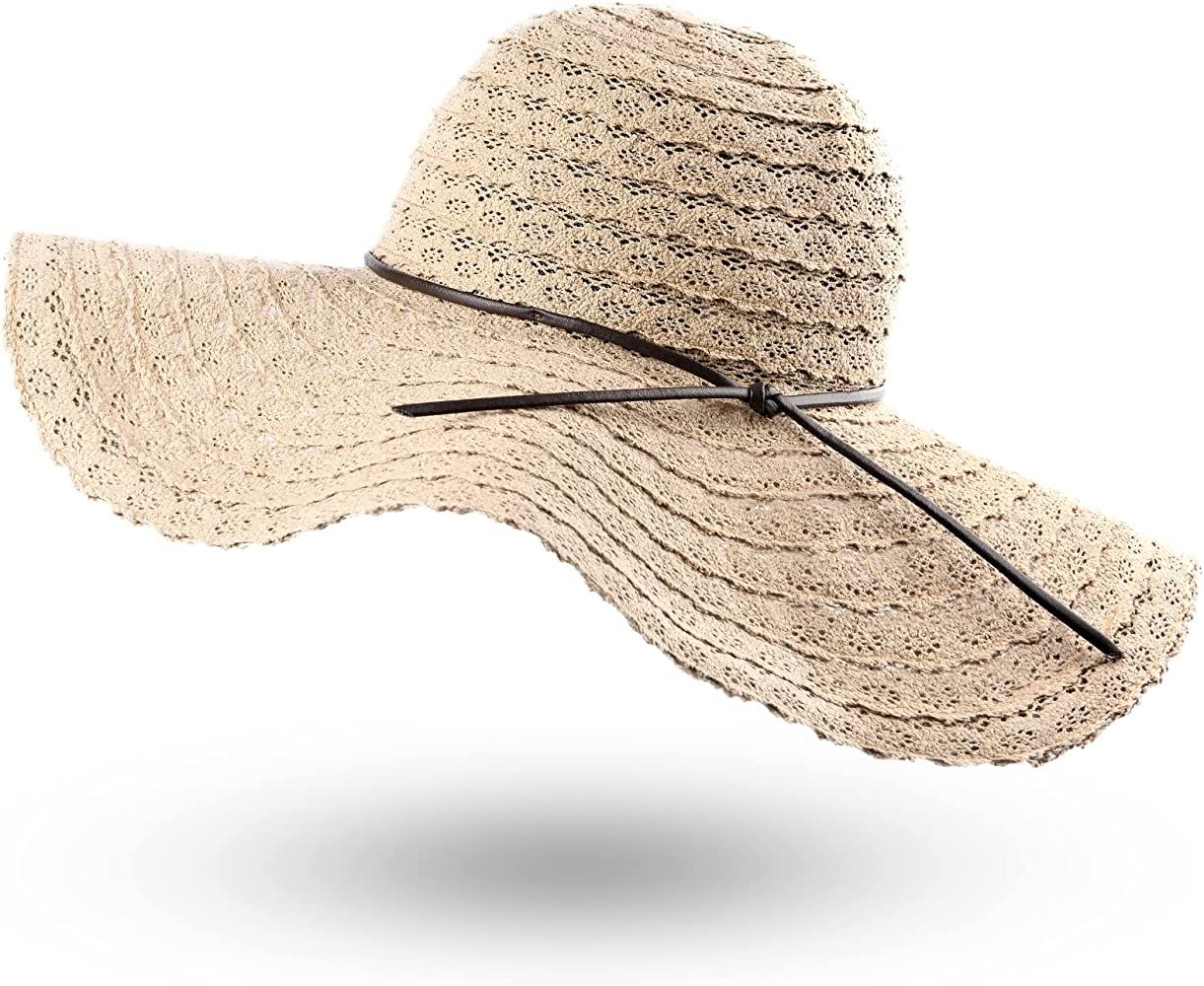 Floppy Wide Brim Beach Hat  | Amazon (US)