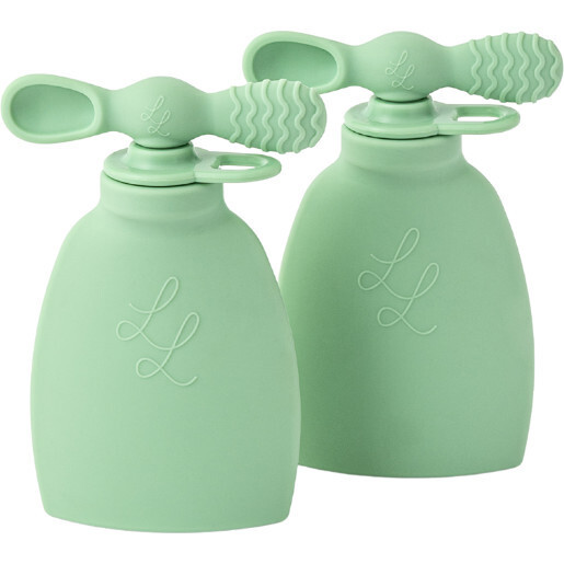 The Palmetto Pouch 2-Pack: Nontoxic Reusable Smoothie Pouch, Green and Green | Maisonette