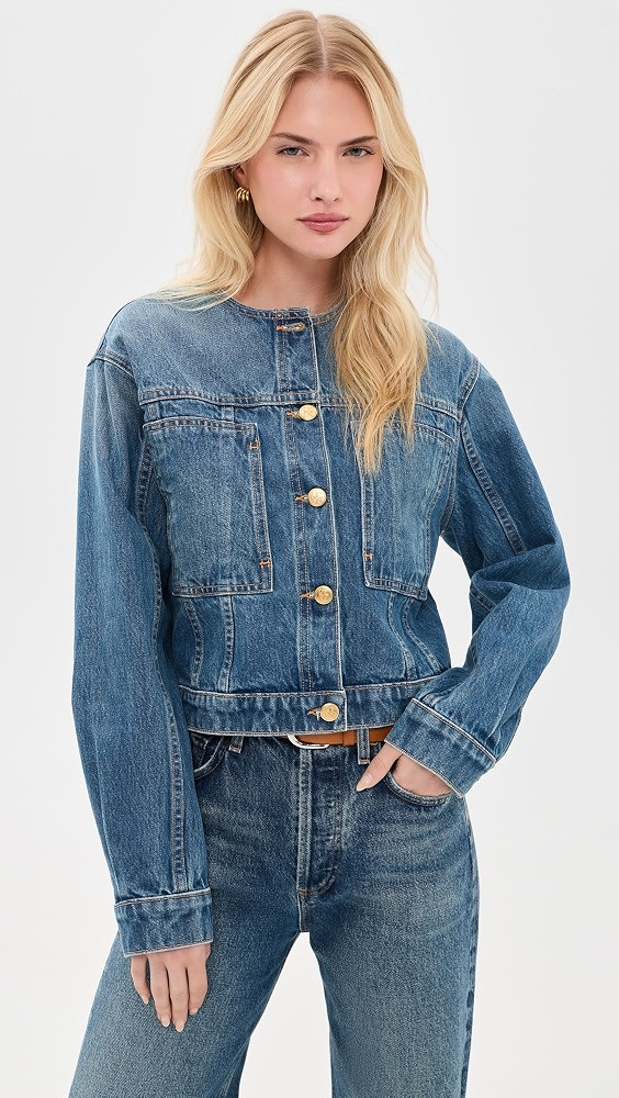 Ulla Johnson The Briar Collarless Denim Jacket | Shopbop | Shopbop