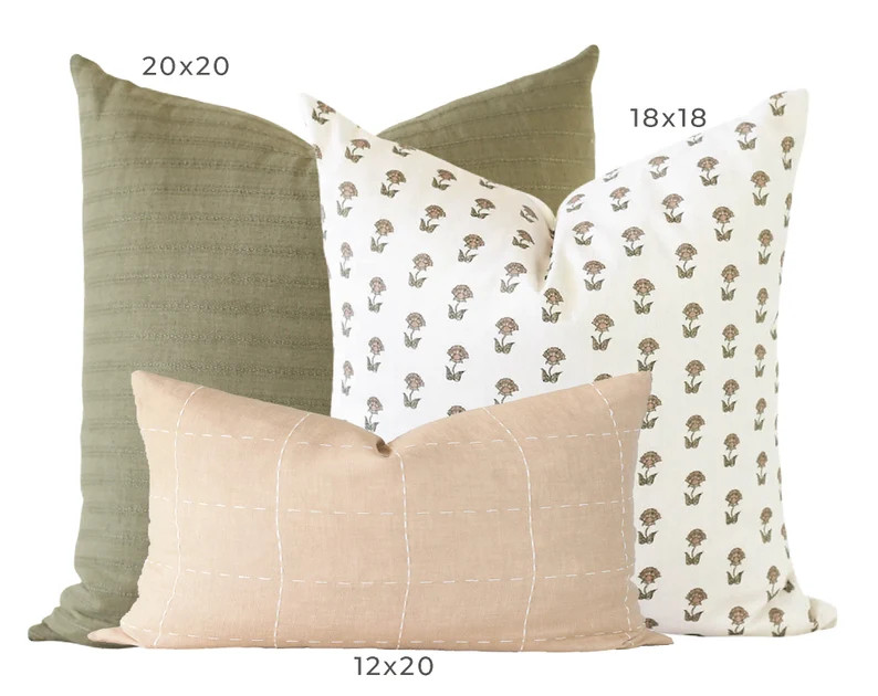 Pillow Combination Set Floral Pillow Cover Modern Farmhouse | Etsy | Etsy (US)