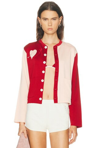 BODE Wonderland Cardigan in Red | FWRD 