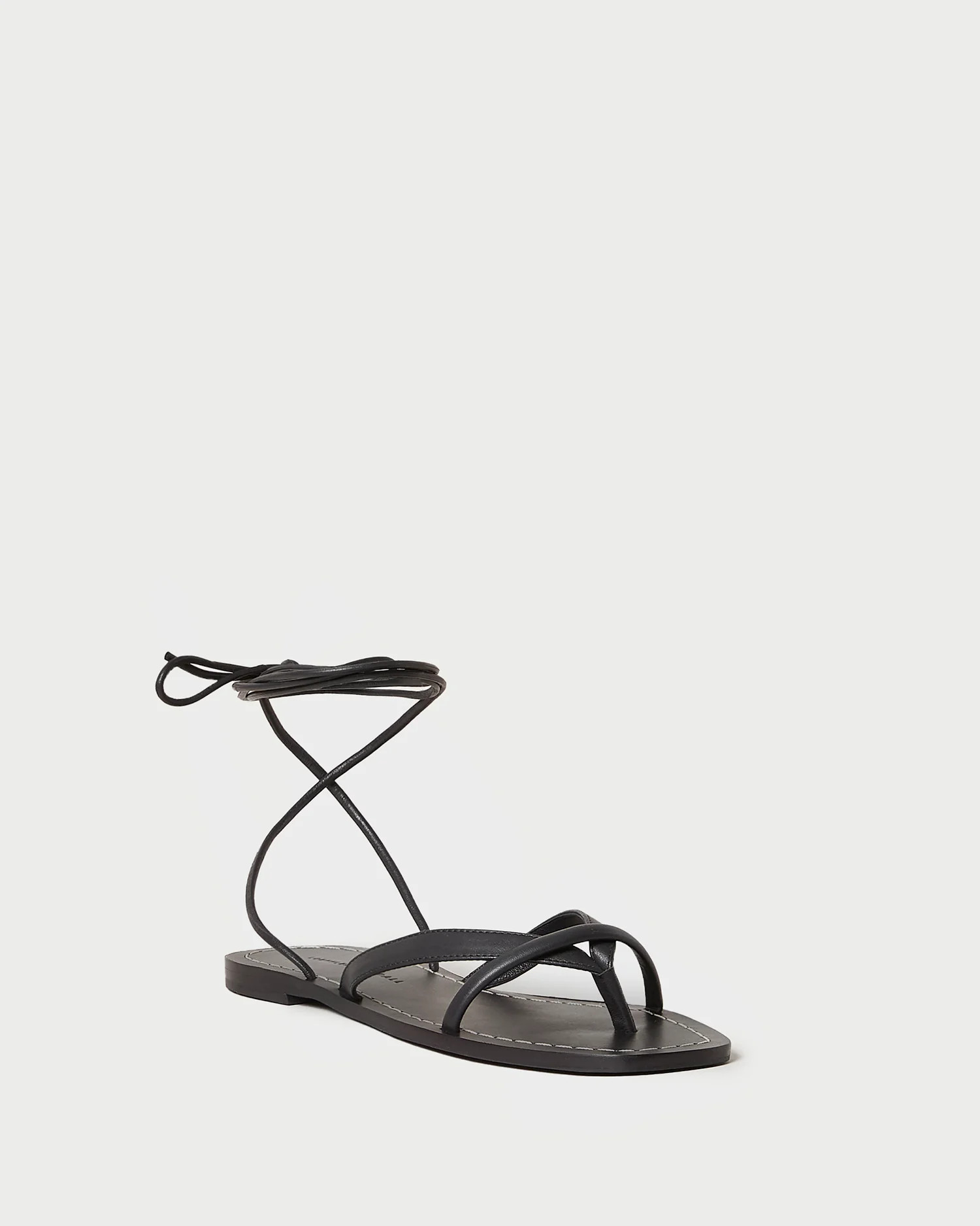 Lilla Black Thong Wrap Sandal | Loeffler Randall