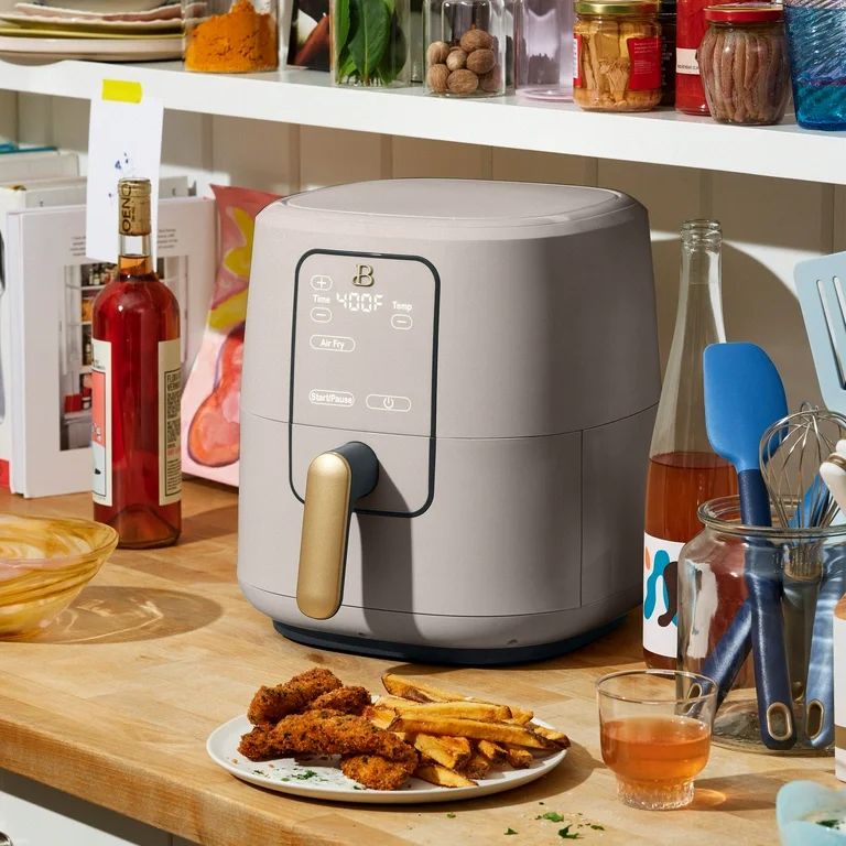 Beautiful 6 Qt Air Fryer with TurboCrisp Technology and Touch-Activated Display, Porcini Taupe by... | Walmart (US)