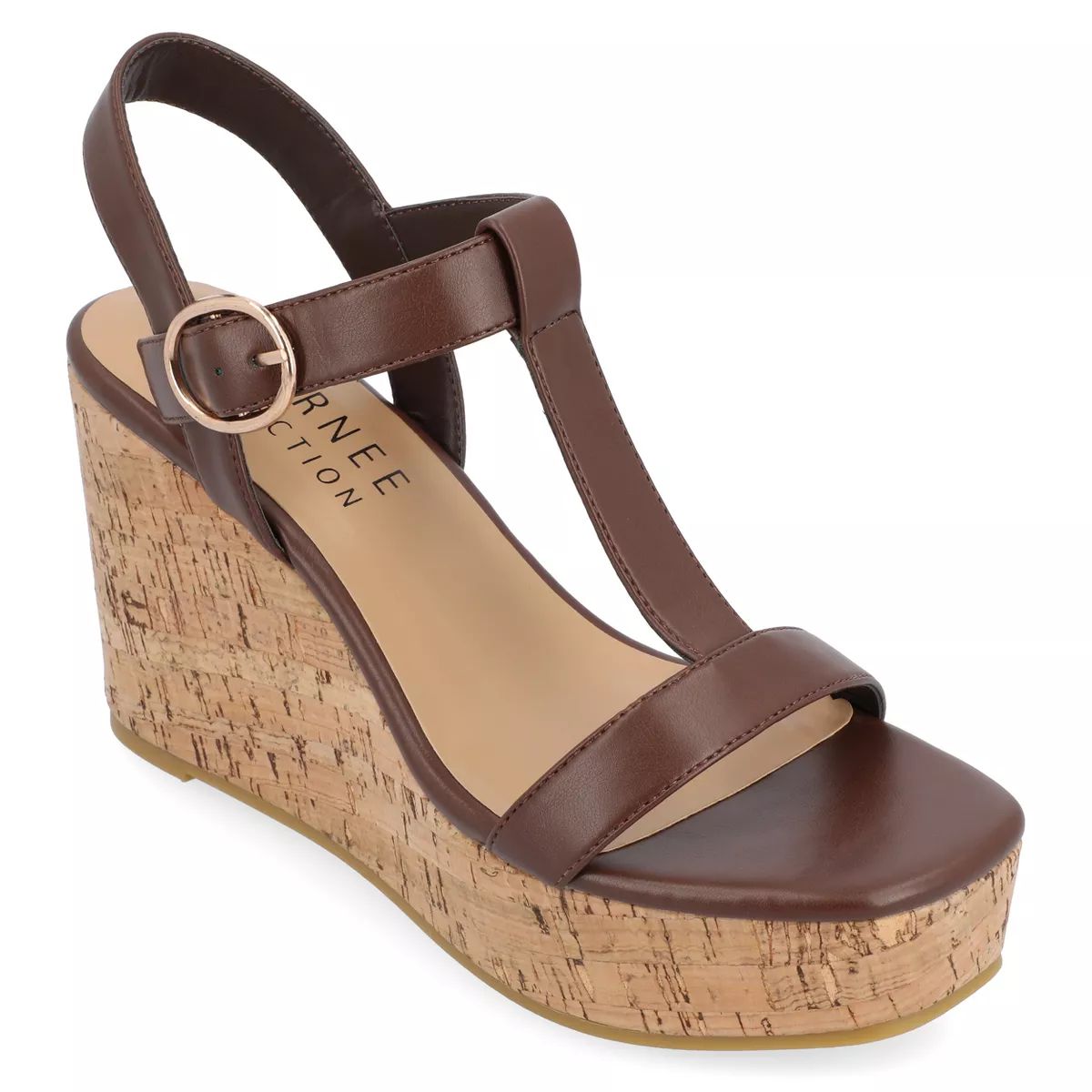 Journee Collection Womens Matildaa Tru Comfort Foam Buckle Platform Wedge Sandals | Target