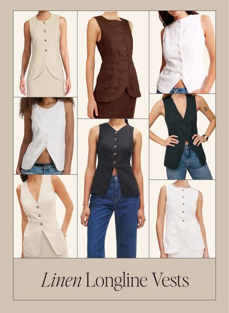 8 linen longline vests i love!

#LTKSeasonal #LTKStyleTip