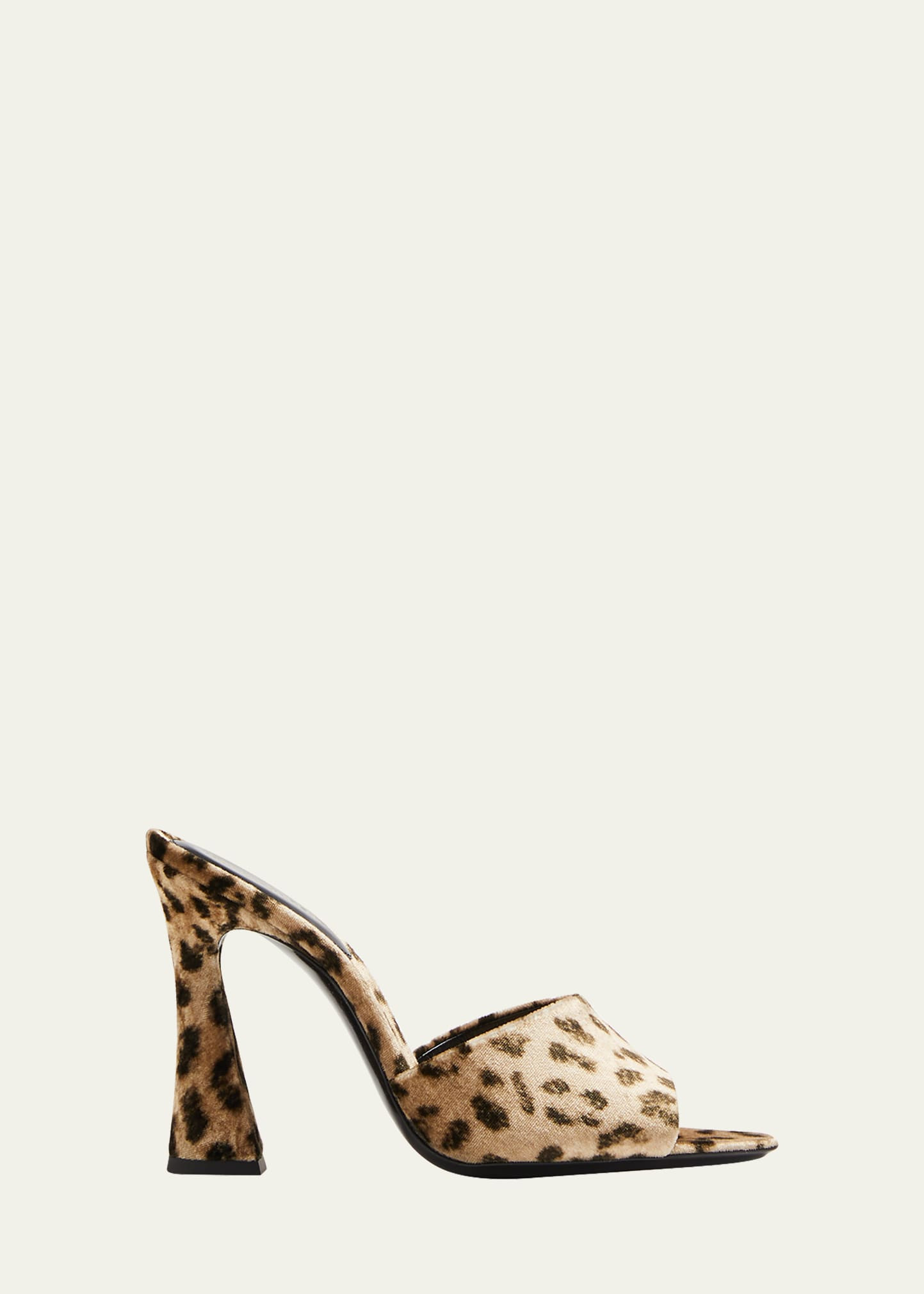 Saint Laurent Gippy Leopard Slide Sandals | Bergdorf Goodman