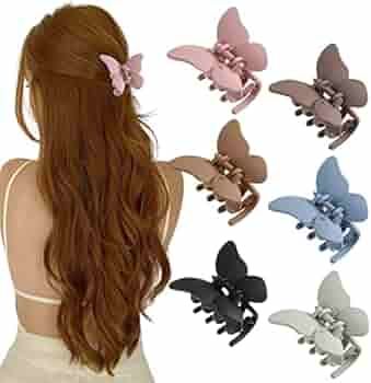 6 PCS Butterfly Hair Claw Clips - Non-slip Hair Jaw Clips Butterfly Hair Clips Strong Hold Claw C... | Amazon (CA)