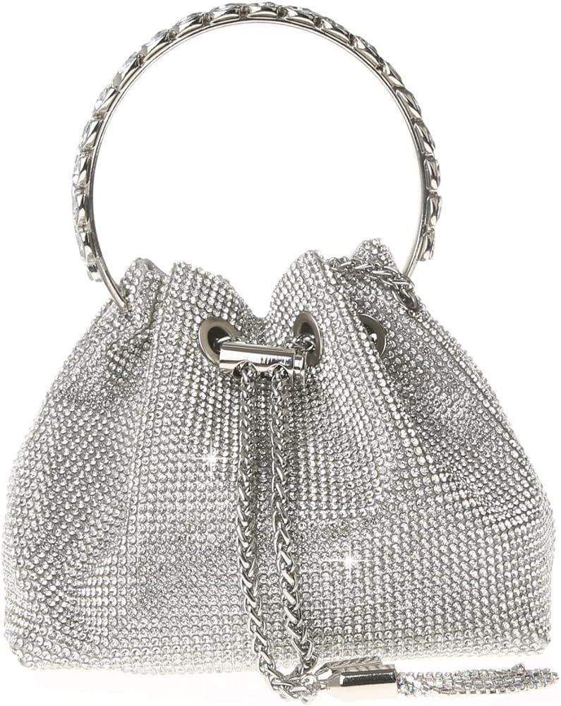 2022 Upgrade Women Sparkly Rhinestone Glitter Evening Bag, Shoulder Bags Crossbody Bag Purses for We | Amazon (US)