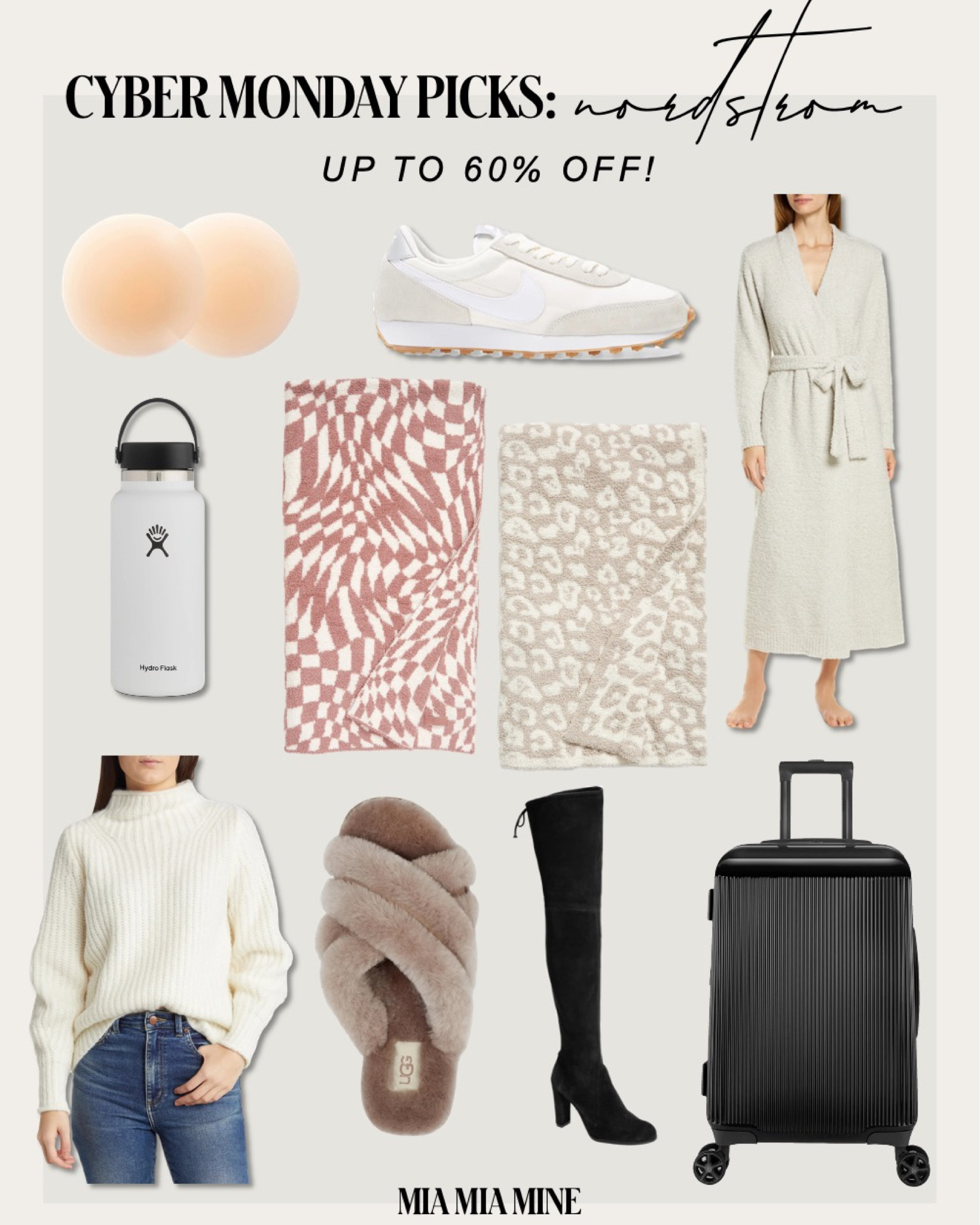 Nordstrom cyber Monday deals - up to 60% off barefoot dreams blankets, holiday gifts, ugg slippers and luggage

#LTKCyberweek #LTKsalealert #LTKunder100