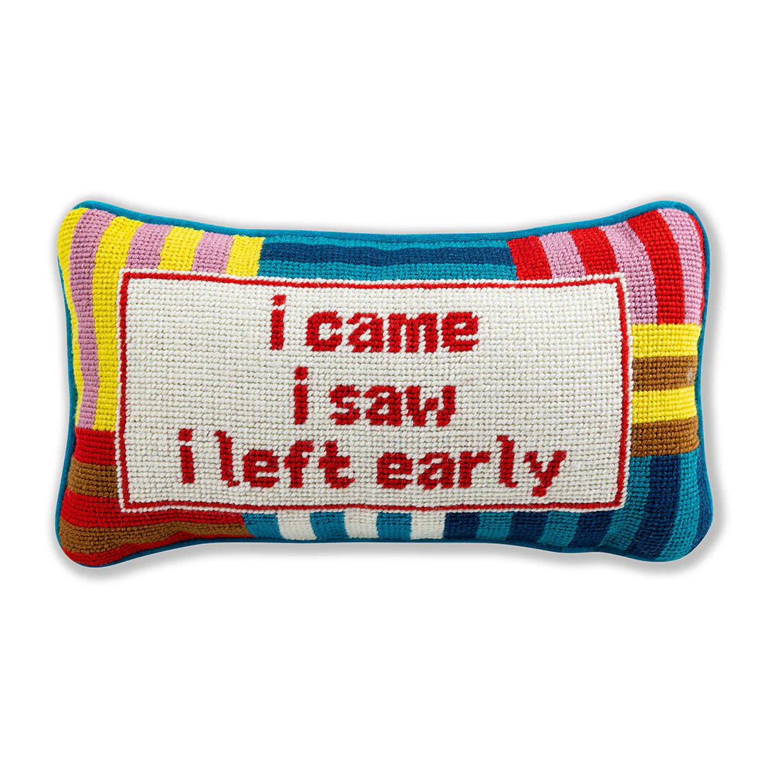 I Came I Saw Needlepoint Pillow | Furbish Studio