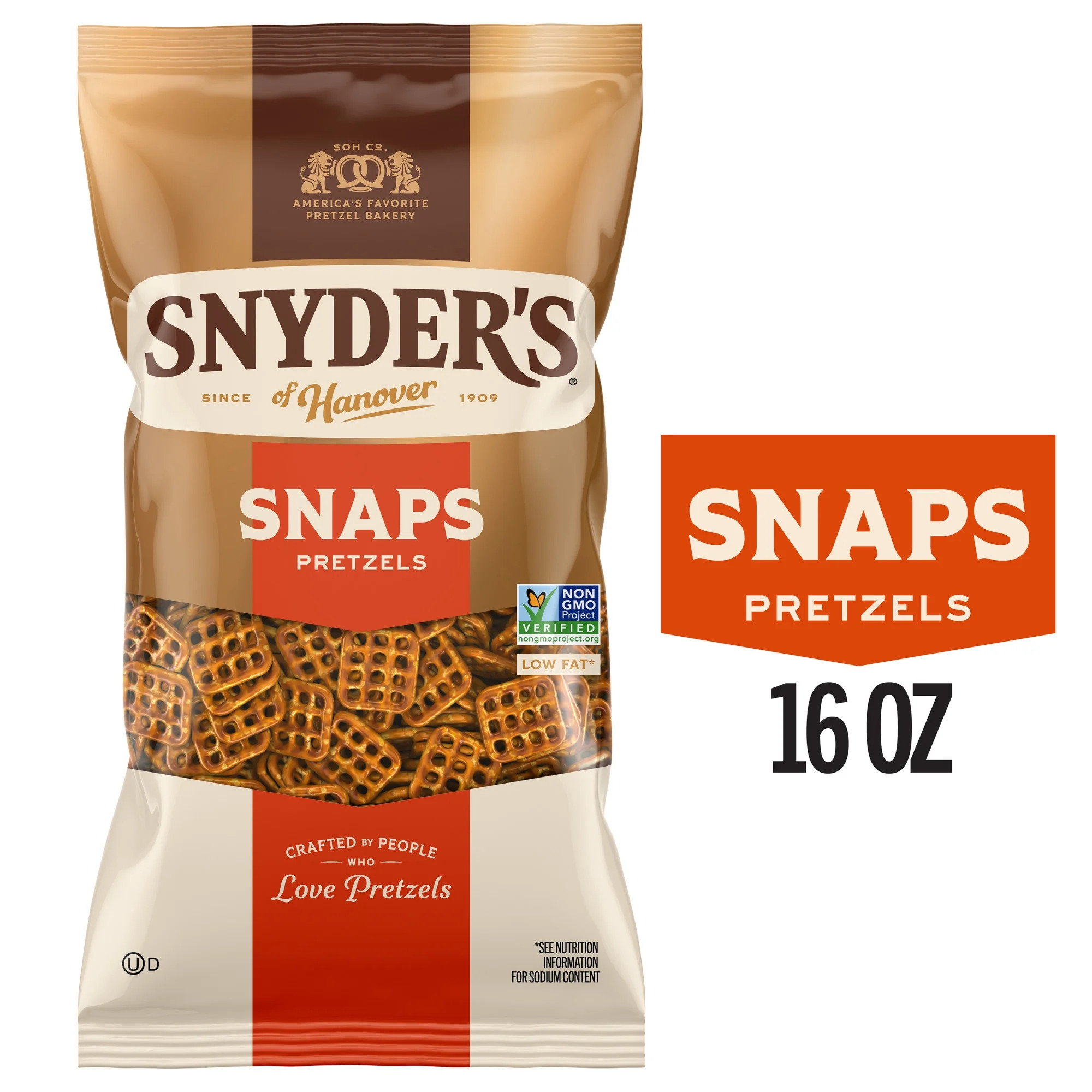 Snyder's of Hanover Snaps Pretzels, 16 oz Bag | Walmart (US)