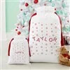 Candy Cane Lane Personalized Canvas Drawstring Santa Sack-Small | Personalization Mall