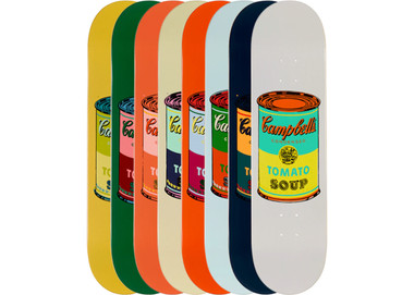 Andy Warhol Coloured Campbell's Soup Cans Skateboard  Deck Set of 8 Multi