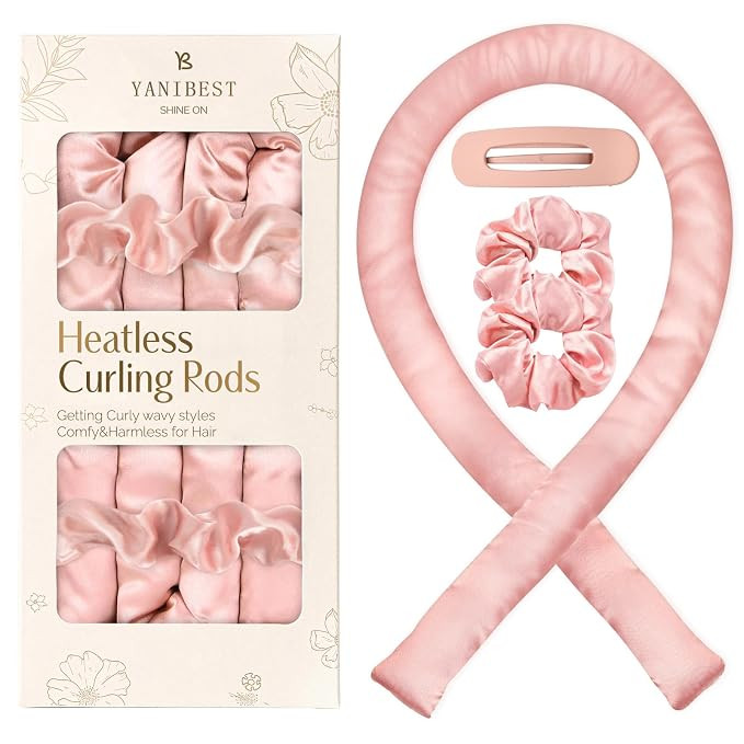 YANIBEST Satin Heatless Curler Set, Overnight Hair Curler to Sleep in, No Heat Curling Rods, with... | Amazon (US)