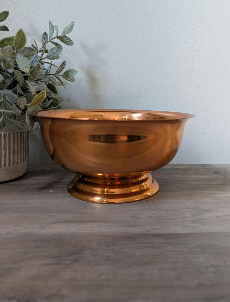 Vintage Pedestal Bowl Copper Craft Guild 8.75" Large 1970's Liberty Style - Etsy | Etsy (US)