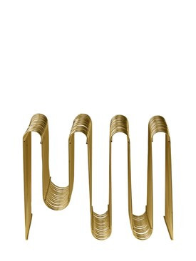 Aytm - Curva iron magazine holder - Gold | Luisaviaroma | Luisaviaroma