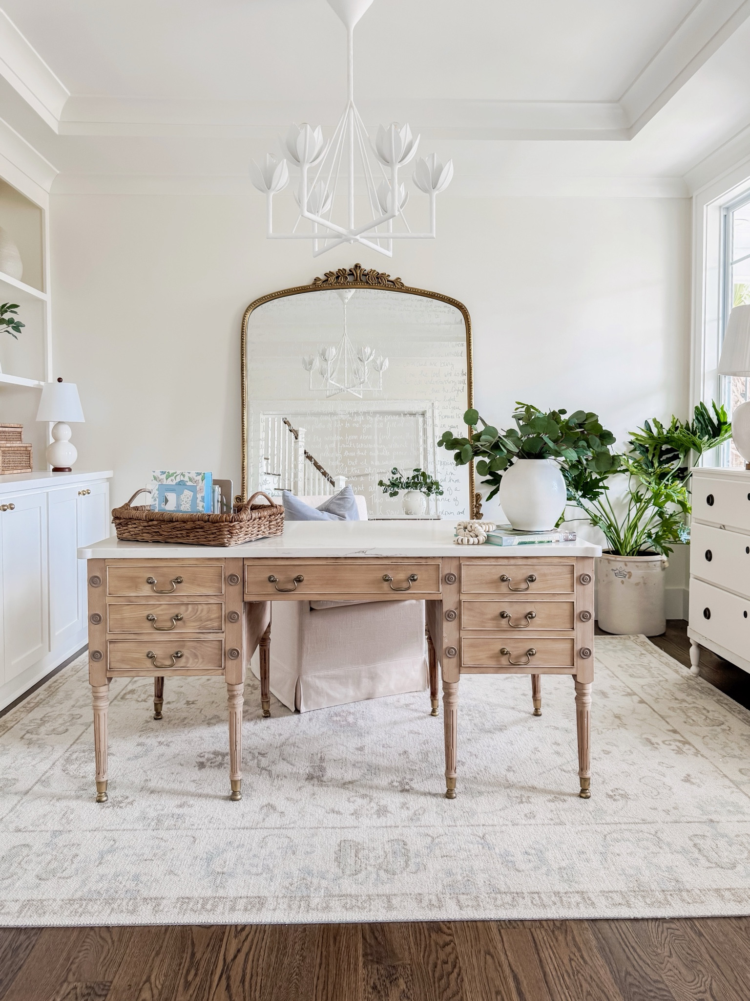 Office decor home decor coastal cottage mirror desk light chandelier 

#LTKHome