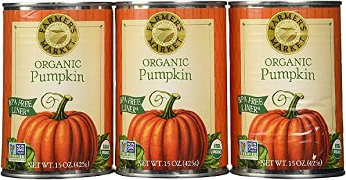 Farmers Market Pumpkin Puree 100% Organic 3x15oz - PACK OF 3 | Amazon (US)