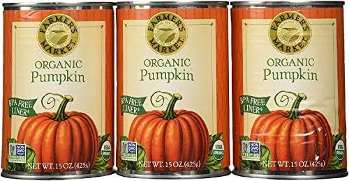 Farmers Market Pumpkin Puree 100% Organic 3x15oz - PACK OF 3 | Amazon (US)