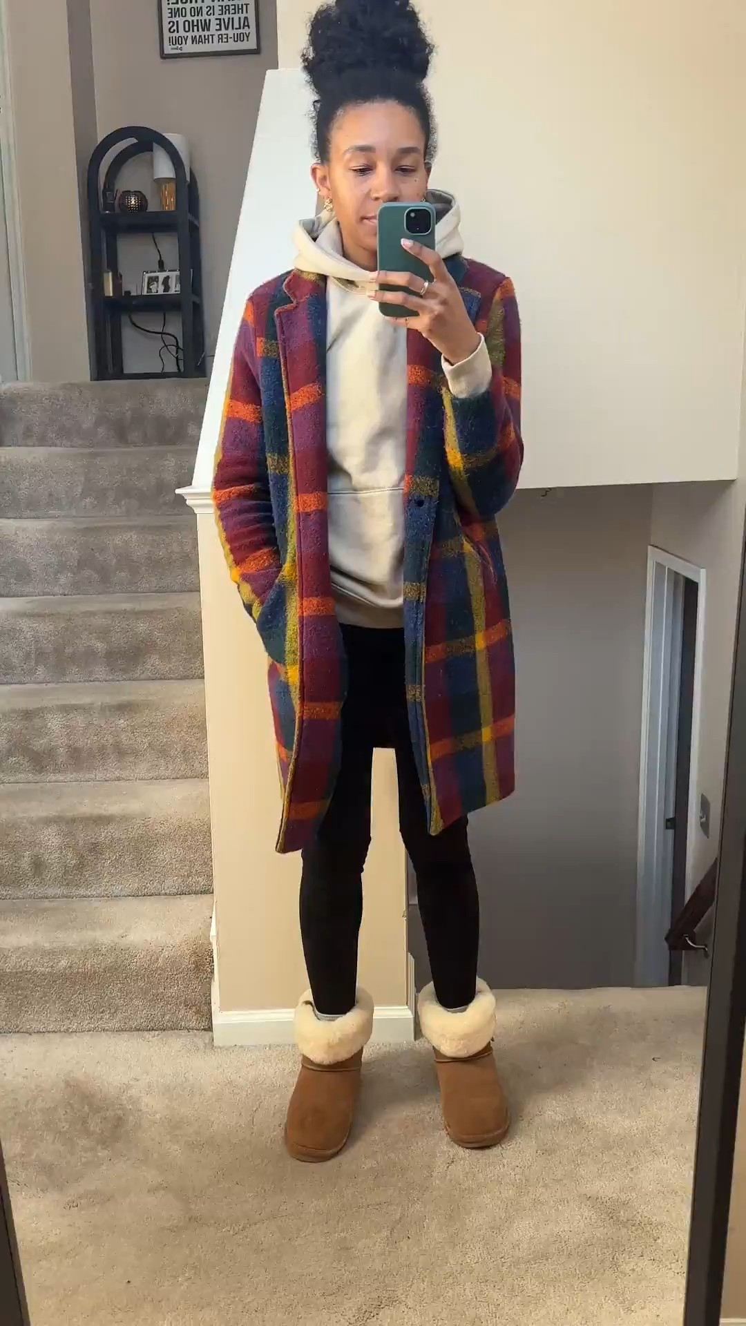 Casual cold weather outfit. 

Leggings outfit, Hoodie, Overcoat.  

 #LTKdayinmylife #LTKgrwm #LTKootd