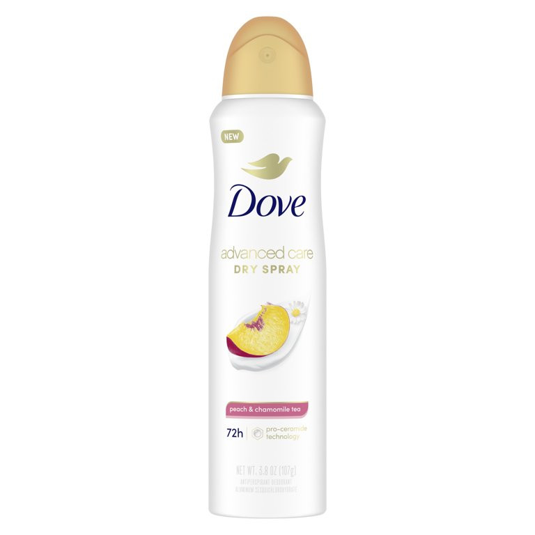 Dove Advanced Care Women's Antiperspirant Deodorant Spray Peach & Chamomile Tea, 3.8 oz | Walmart (US)