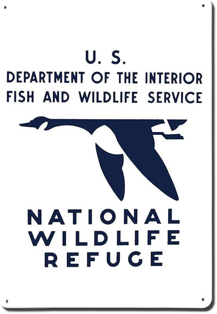 Lilyanaen New Metal Sign Aluminum Sign Us Department of The Interior Fish and Wild Life Service f... | Amazon (US)