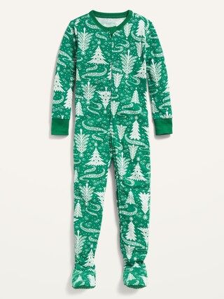 Unisex Matching Printed One-Piece Footed Pajamas for Toddler &#x26; Baby | Old Navy (US)