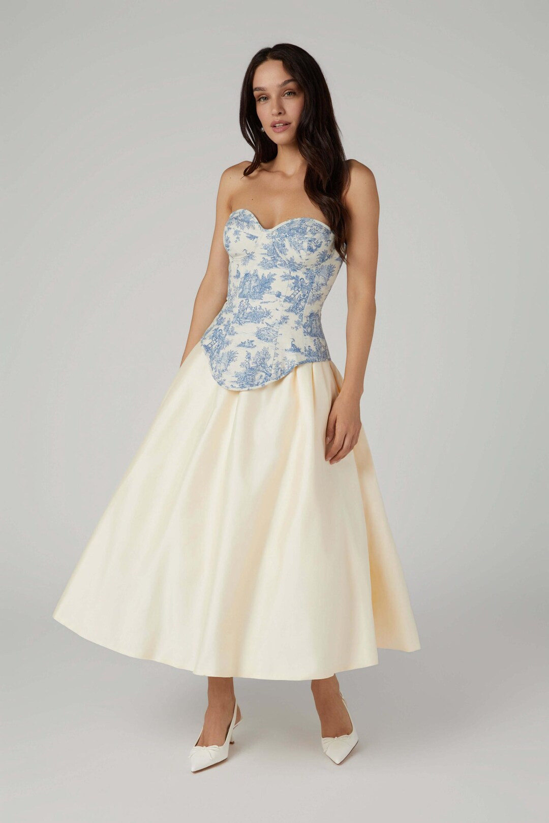 Ivory Taffeta A-Line Skater Skirt – Engagement Party & Occasionwear | Etsy (US)