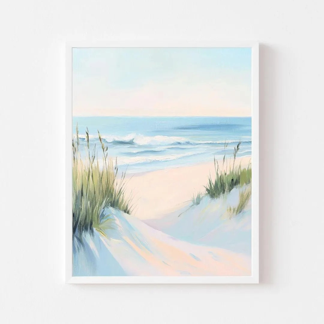 Pastel Beach Path Seascape Painting: Coastal Wall Art (digital Download) - Etsy | Etsy (US)