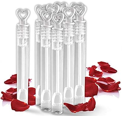 Big Mo's Toys 40 Pack Mini Heart Bubble Wands – Great Wand Bubbles Party Favors for Weddings an... | Amazon (US)