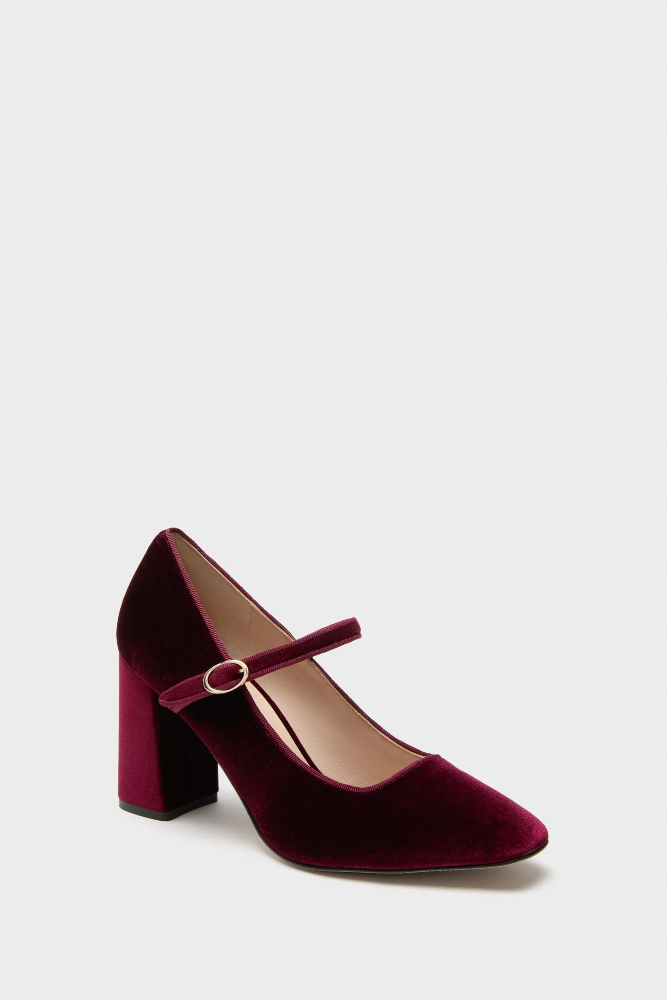 Oxblood Velvet Julia Heels | Tuckernuck (US)