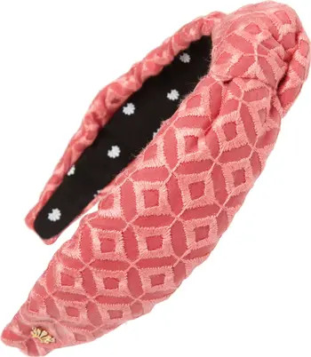Mosaic Embroidery Knotted Headband | Nordstrom