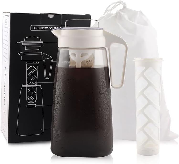 Takeya Patented Deluxe Cold Brew Coffee Maker, 2 qt, Black | Amazon (US)
