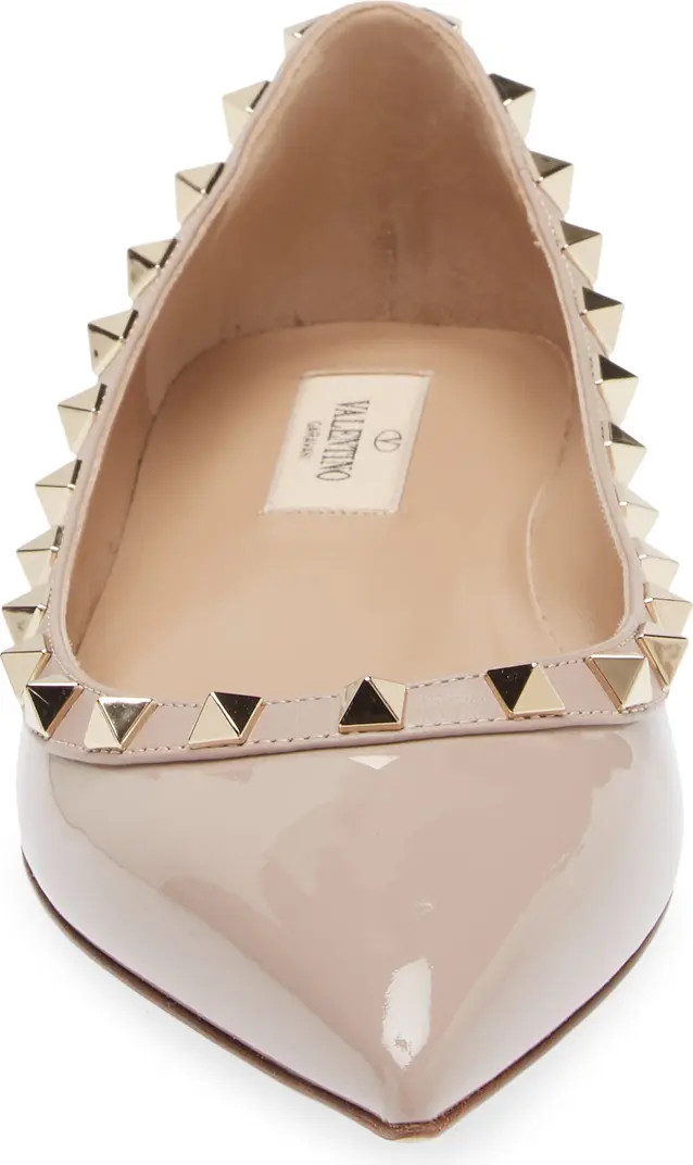 Rockstud Pointed Toe Ballerina Flat (Women) | Nordstrom