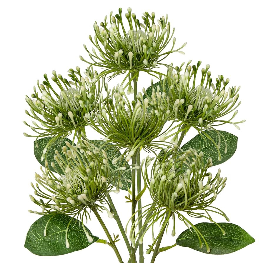 Briful 6PCS Artificial Mums Spring Flowers 4'' Green Spider Chrysanthemum Fake Flowers Bouquet fo... | Amazon (US)