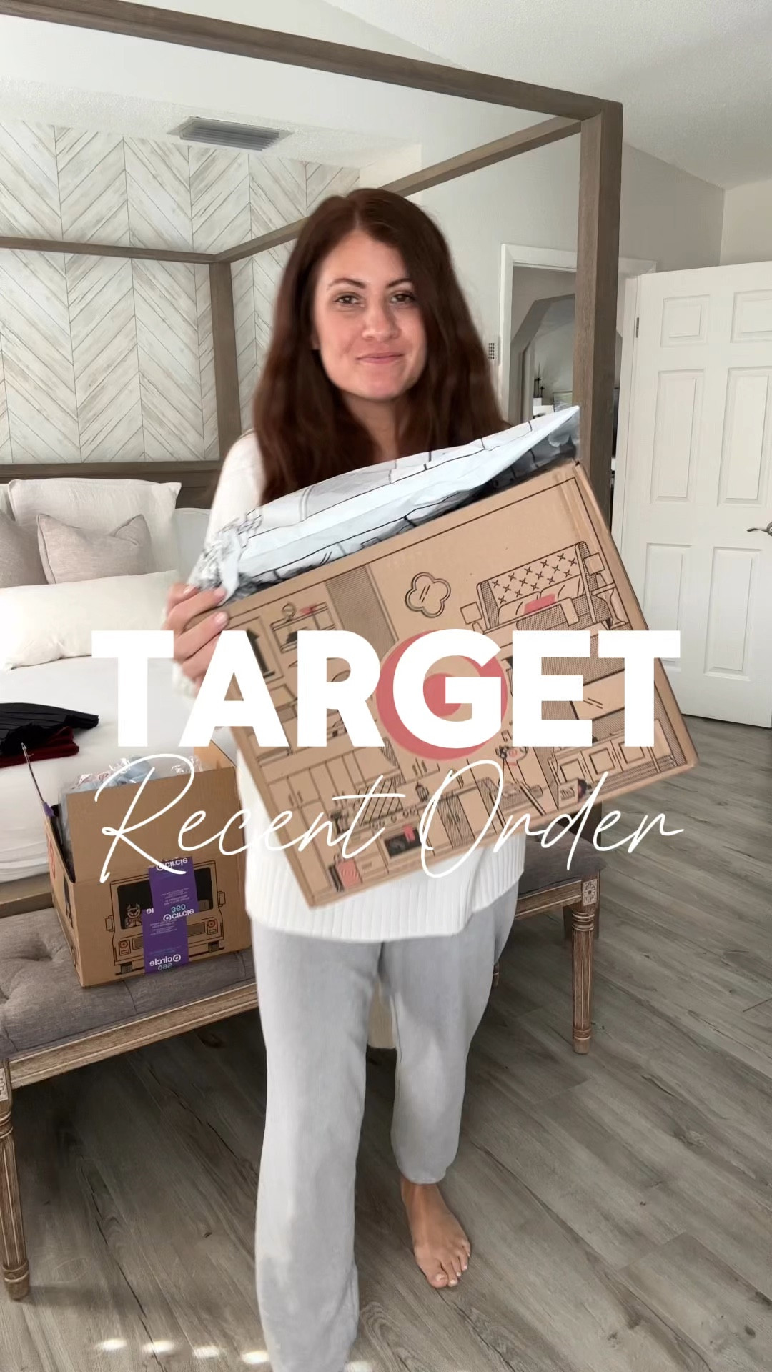 Target Recent Order 🎯 Sharing my most recent order and finds I’ve been loving from Target! 

Follow me for more affordable fashion and Target finds! 🎯

Wearing:
Cardigans- small
Leggings- small
Sports bra- sized up 
Pullover- medium 
Bow sweatshirt- medium 
Pajamas- small



#LTKHoliday #LTKCyberWeek #LTKGiftGuide