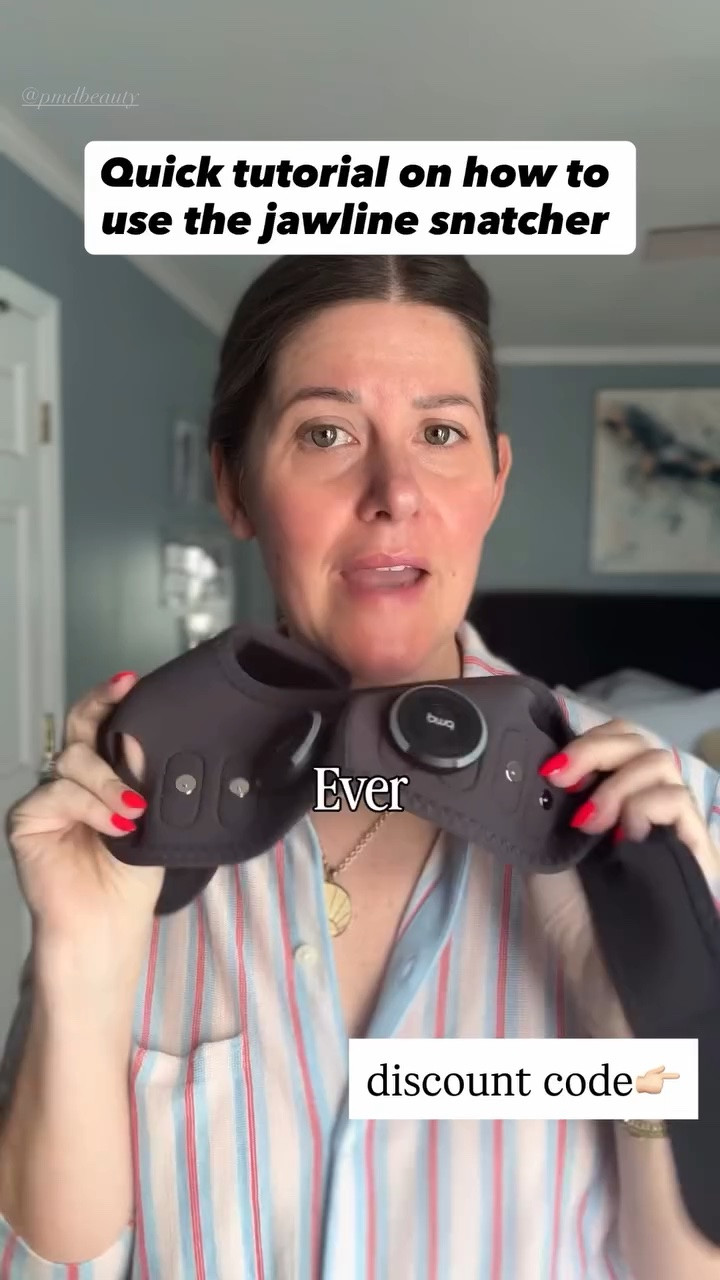 Quick tutorial on how to use the jawline snatcher
discount code👉🏻ETCETERA stacks with their discount 

jawline snatcher, chin strap mask, face slimming strap, v line lifting mask, jaw lifting mask, chin lifting strap, face sculpting strap, jawline mask, overnight face wrap, beauty device, skincare tool, anti aging skincare, firming skincare, lifting skincare, depuffing skincare, facial contouring tool, face tightening mask, double chin strap, neck and jaw mask, korean beauty device, k beauty skincare tool, snatched jawline, jaw contour tool, face sculpting mask, beauty gadget, self care beauty, skincare routine tool, under chin lift, facial lifting strap, skin tightening tool

#LTKselfcare #LTKOver40 #LTKBeauty