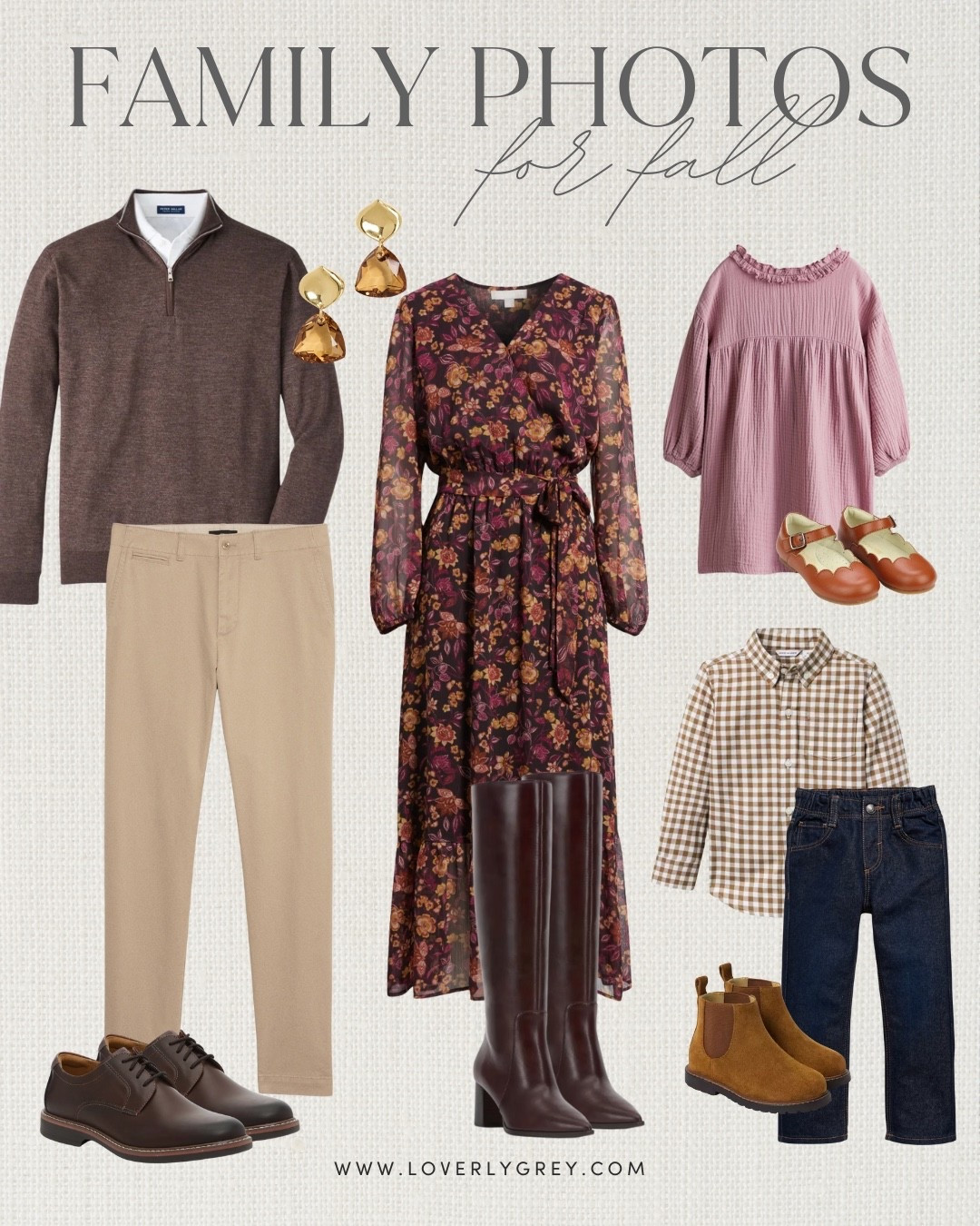 This brown floral dress with pinks & tans in it is stunning for the fall! I paired it with my favorite burgundy boots I have been wearing on repeat! Such a pretty fall family photos look!

Loverly Grey, fall family photos, fall outfits, family photos, kids outfits, floral dress, fall dress, burgundy boots, men’s outfits 

#LTKFamily #LTKStyleTip #LTKSeasonal