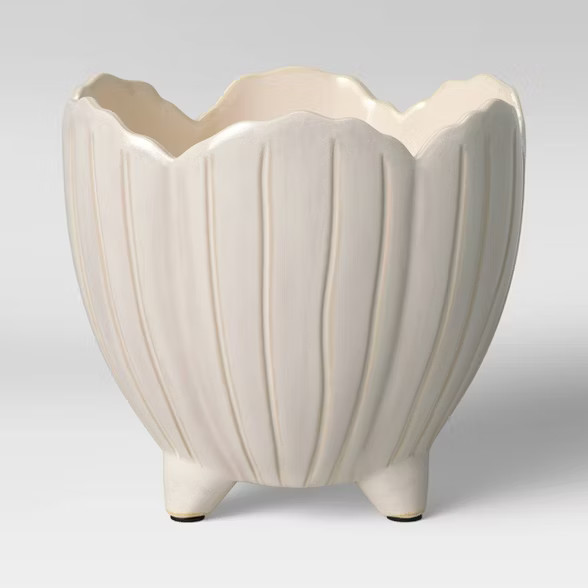 8" Earthenware Planter White Petal - Opalhouse™ | Target