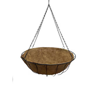 Style Selections 19.96-in W x 28.07-in H Black Metal Traditional Indoor/Outdoor Hanging Planter | Lowe's