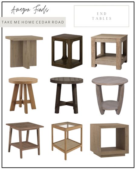 AMAZON FINDS - end tables 

Love these side table options on Amazon! 

Side table, end table, living room, living room table, round end table, round side table, amazon, Amazon home, Amazon finds 

#LTKfindsunder100 #LTKhome #LTKsalealert