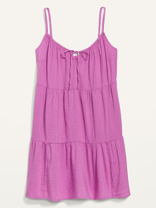 Tiered Clip-Dot Mini Cami Swing Dress for Women | Old Navy (US)