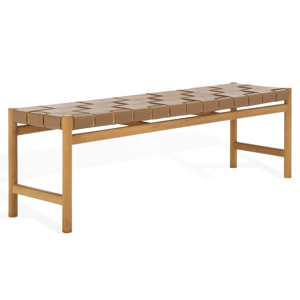 Channing Woven Leather Bench | Wayfair North America