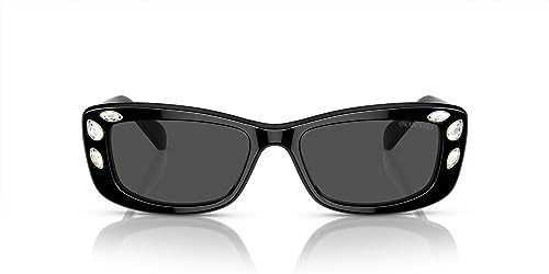 Swarovski SK6008 Sunglasses, Black/Dark Grey, 54 mm | Amazon (US)