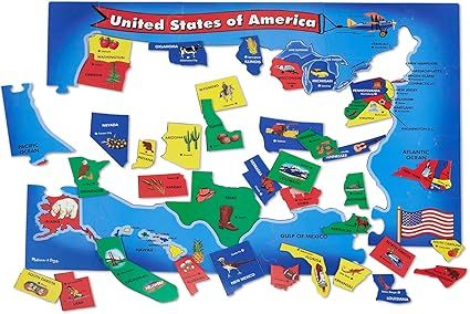 Melissa & Doug USA Map Floor Puzzle - 51 Pieces (2 x 3 feet) - FSC Certified       Send to LogieI... | Amazon (US)