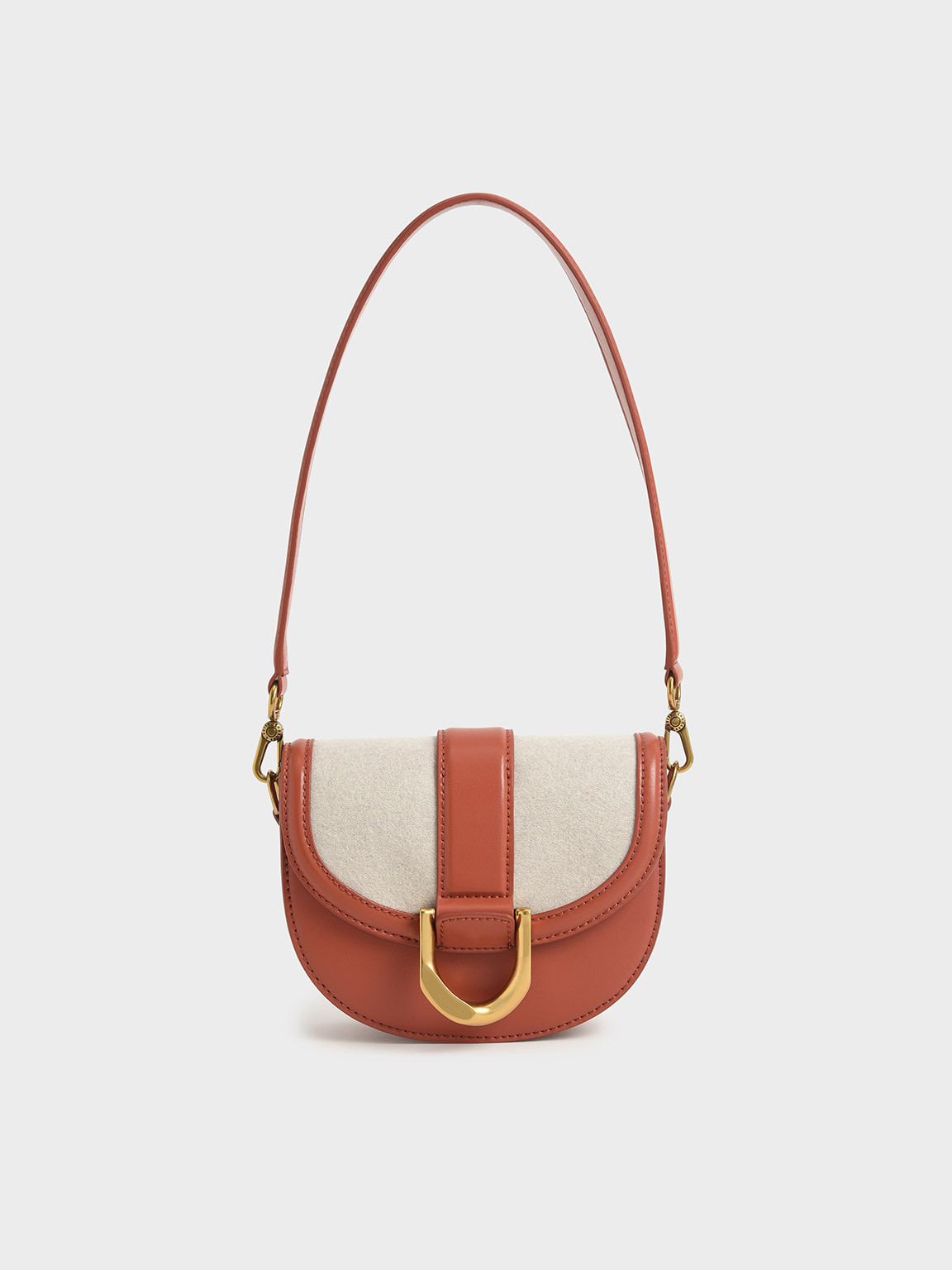 Mini Gabine Two-Tone Saddle Bag​ | Charles & Keith US