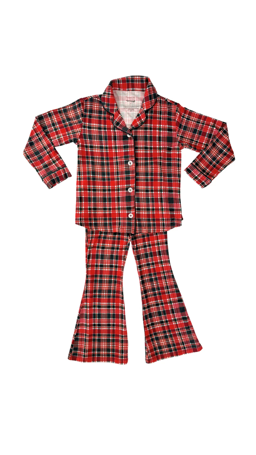 Home For The Holidays Plaid Kids Button Up Set IMJ x Bre Sheppard | In My Jammers